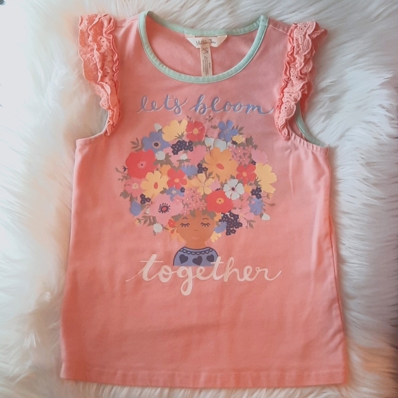 Matilda Jane | Shirts & Tops | Summer Top With Eyelet Ruffle Sleeves Brand Matilda Jane Girls ...